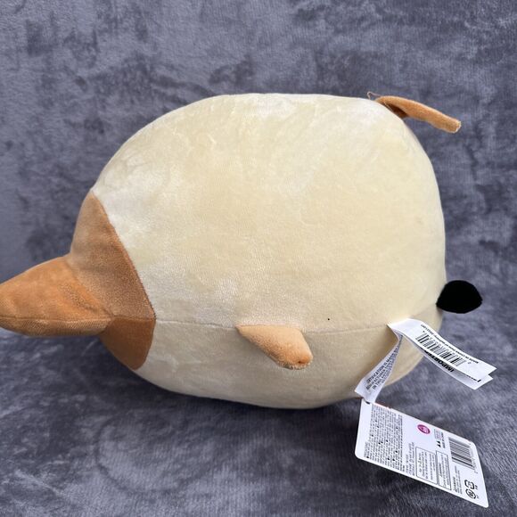 Yamani CALICO CAT Big-Eyed Round Plush Pillow 13” Yellow Kawaii Round Pillow - Picture 8 of 8